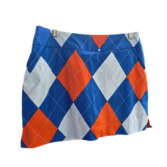 Loudmouth Golf Classic Skort Orange Blue Womens Size 4 - Picture 1 of 4